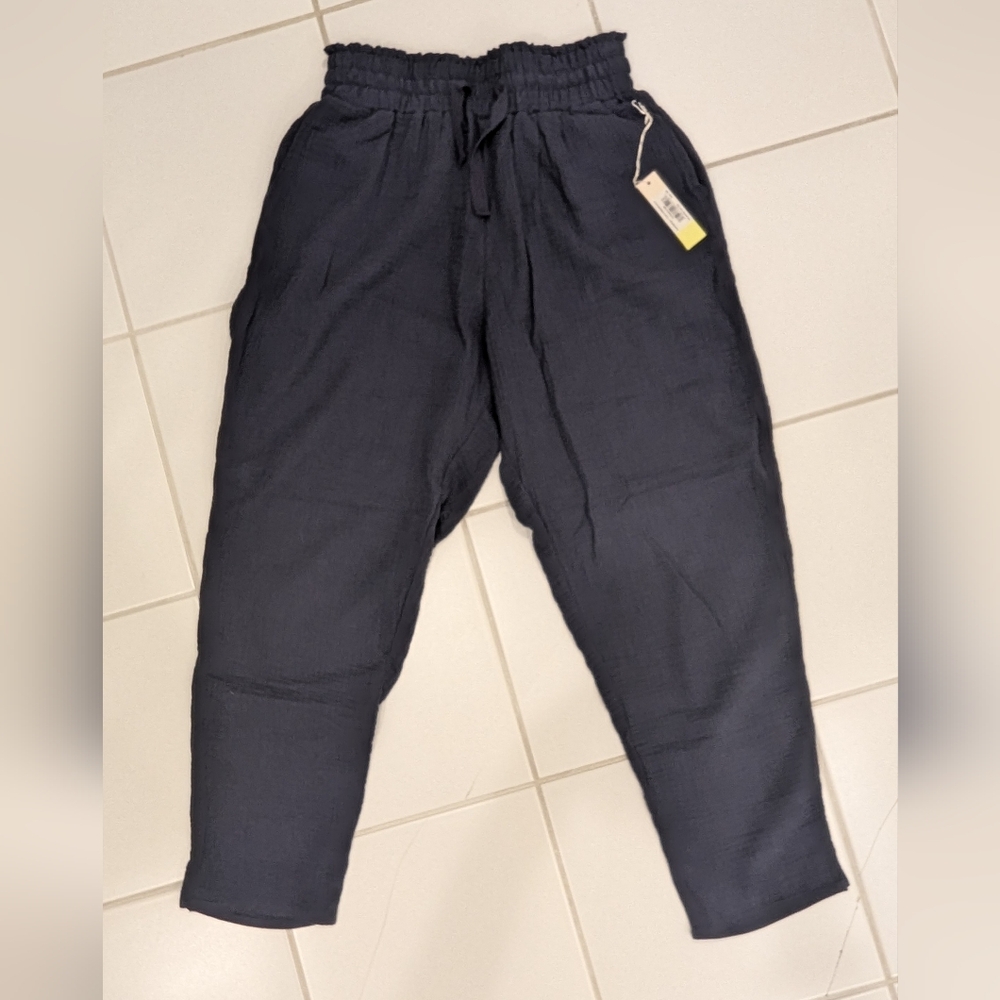 Summersalt Gauze Drawstring Pant - Midnight - Small